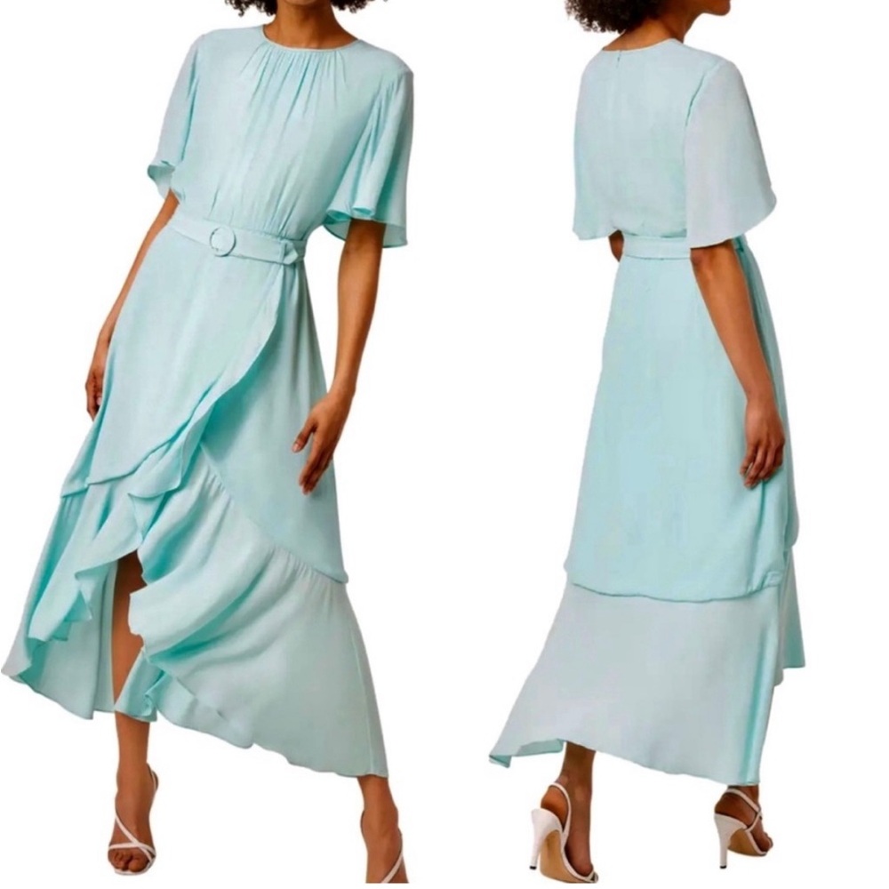 NWT French Connection Teal Dress With Belt 8